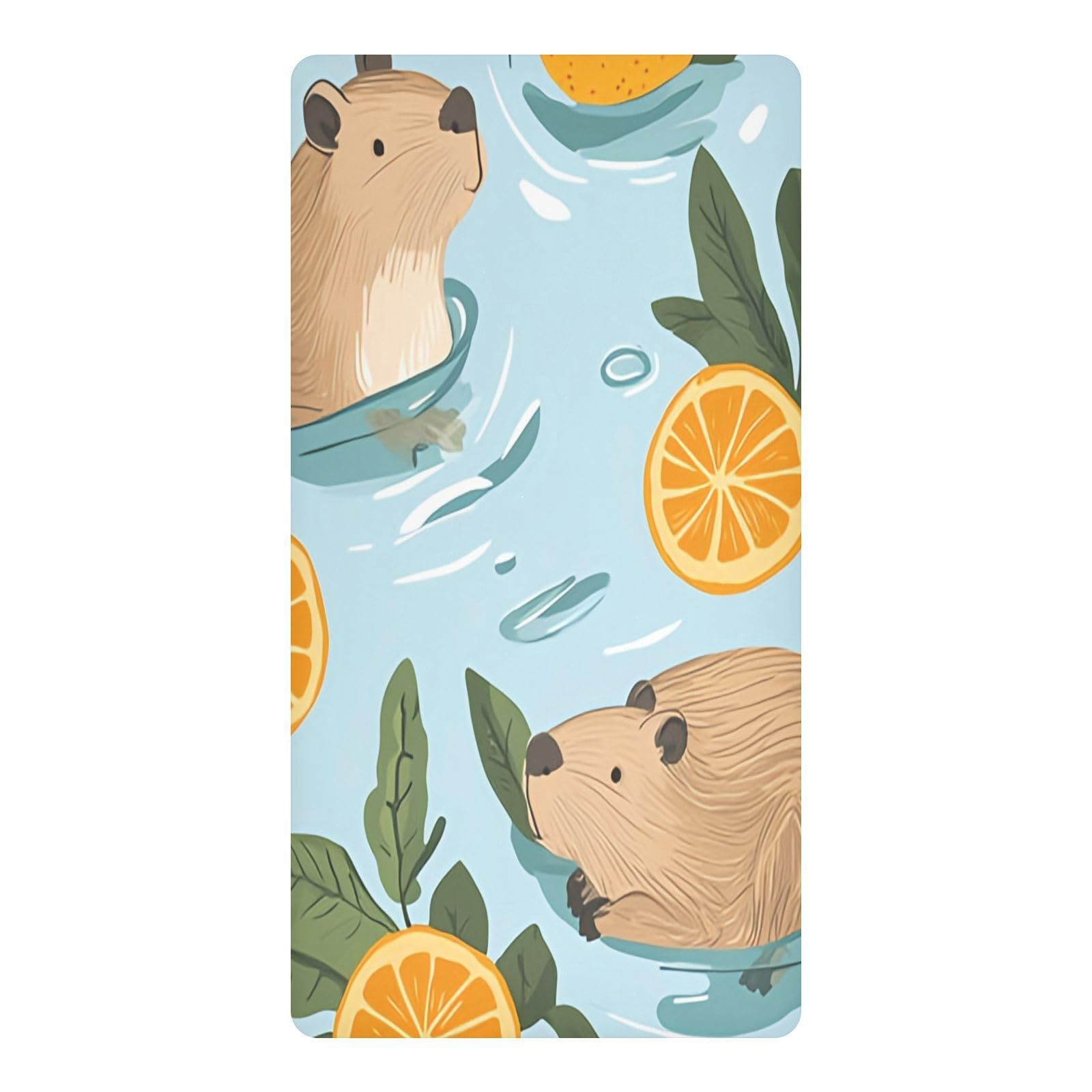 JiangGgen Capybaras Baby Crib Sheet Soft Breathable for Standard Crib-M