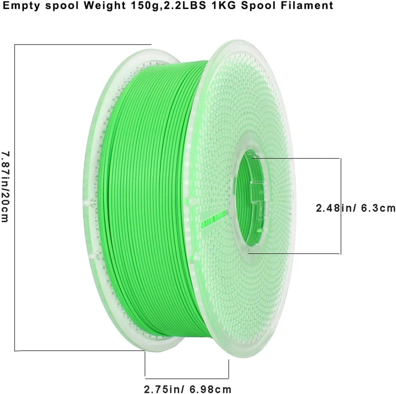 Compatible for Most FDM Printers – Neon Green ASA 3D Printer Filament 1.75mm 1KG