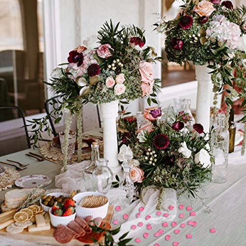 Zhuohai 300 Pcs Acrylic Ice Rocks Crystals Gems, Bulk Fake Crystals, Plastic Diamonds For Vase Filler Wedding Decoration Table Scatter Party Arts Crafts Display (Pink) #TOP3