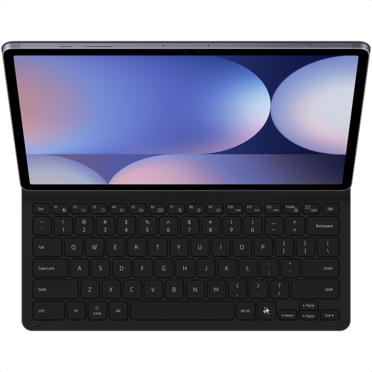 Samsung Funda para Galaxy Tab S10+, Tab S9+, Tab S9 FE+ con Teclado QWERTY y botón AI, Funda de una Sola Pieza, Color Negro