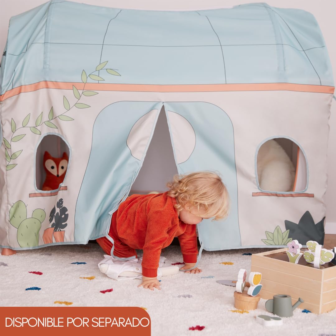 hauck Dream n Play Plus Set de Cuna de Viaje Bebe con Colchon y Mosquitera | Parque Infantil - Desde el Nacimiento con Bolsa - 120x60 cm - Dusty Blue