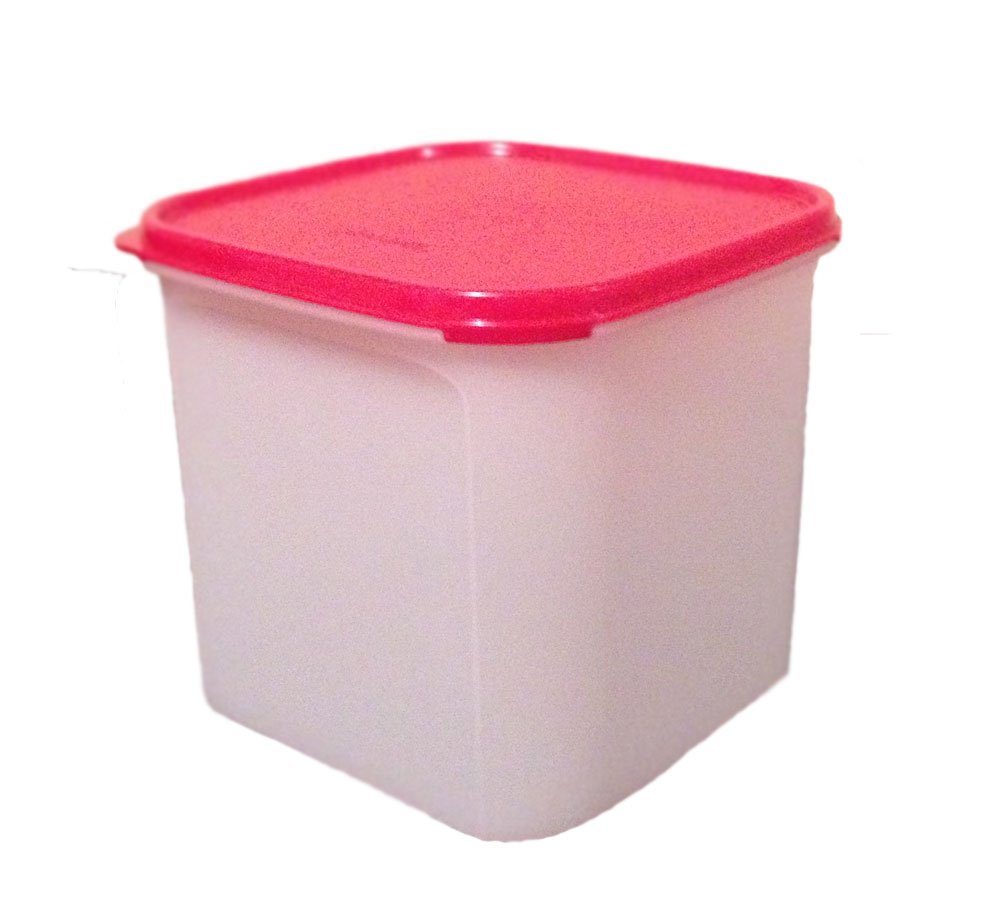 Tupperware Modern, Bold Square Food Storage Container - 17 Cups, Red, PVC Free, Dishwasher Safe