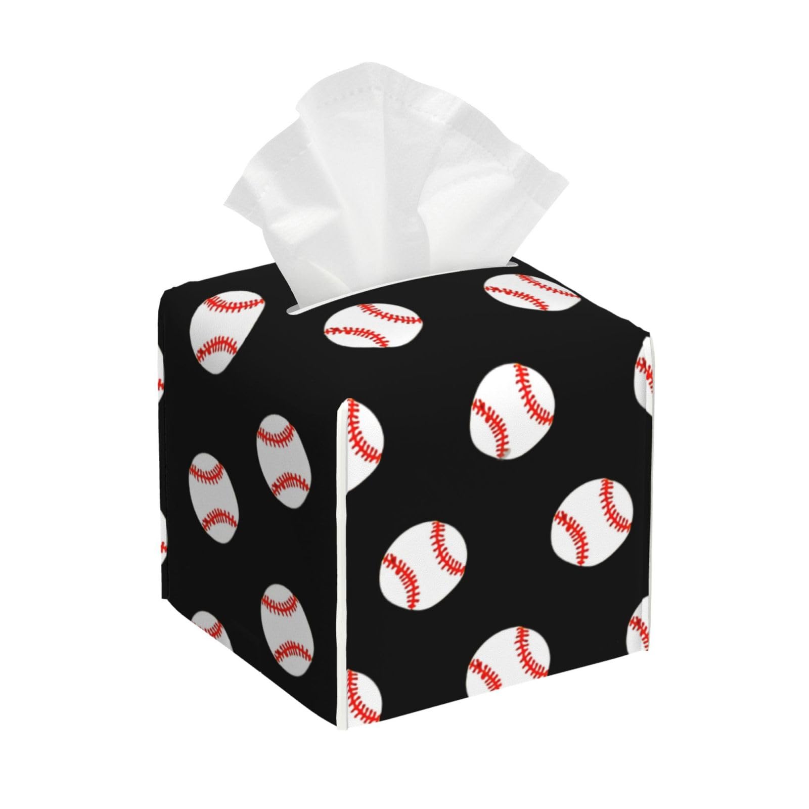 Xingfox As Pic Baseball Tissue Box Cover, Fashionable Decorative Storage Box, Suitable For Most Places