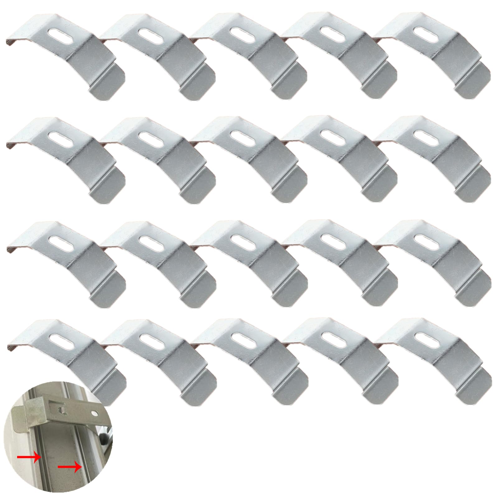 JLEivvi 20 Pcs Vertical Blind Top Fix Brackets Sturdy Alloy Vertical Blind Clips for Home Office