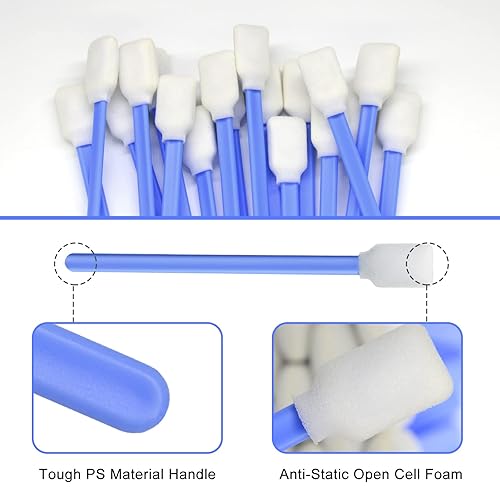 Miniatura 6 de Wellglers - Hisopos de limpieza de cabeza de cinta 50 hisopos de espuma sin pelusa por paquete