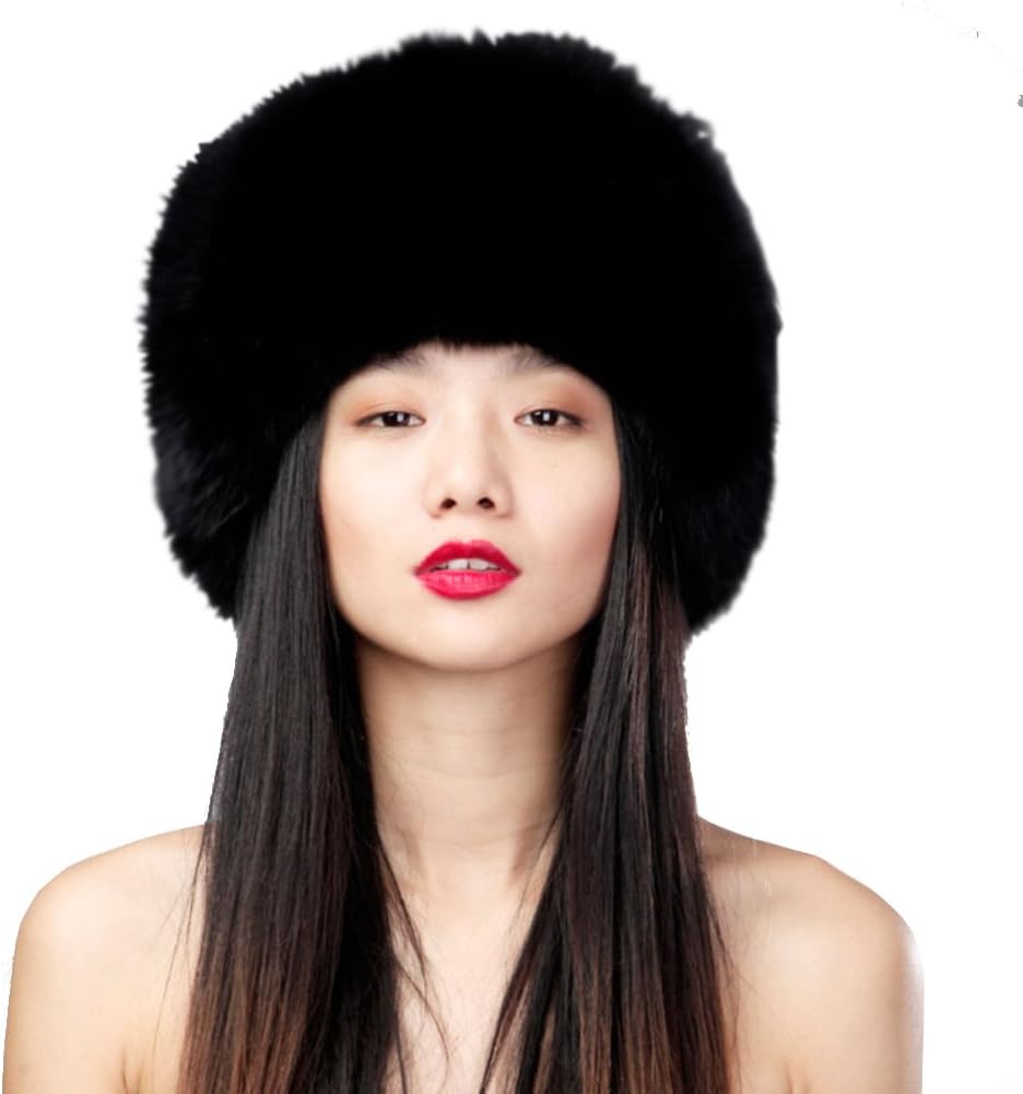 URSFUR Women's Fox Siberian Mongolian Ushanka Trapper Hats