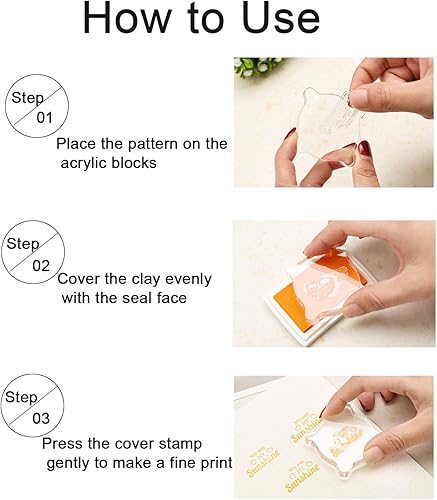 Miniatura 5 de Bloques de sellos acrílicos transparentes de 6 piezas, herramientas con líneas de cuadrícula para álbumes de recortes, manualidades