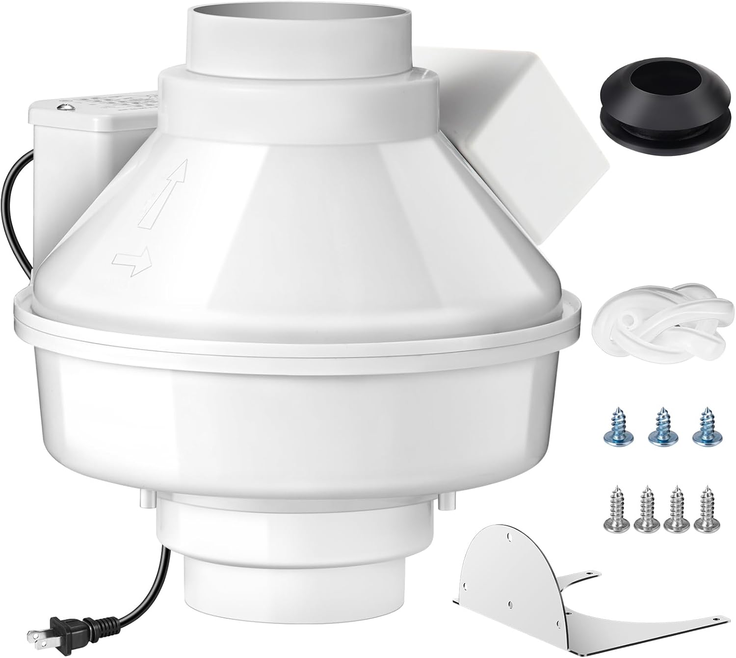 Dryer Booster Fan with Auto On/Off Pressure Sensor-4” DBF 110 Inline Dryer Vent Booster for Long Duct Runs for Indoor/Outdoor, Reduces Drying Time & Lint Buildup 167 CFM