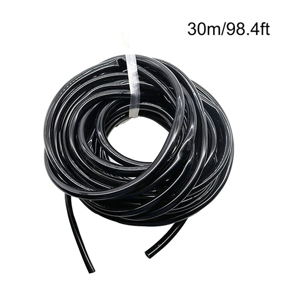 Cinta de riego por goteo, Manguera negra de riego por goteo for agricultura y jardín de PVC, 8/11mm, 3/8 pulgadas, 5-30m(30m(98.4ft))