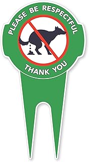Mr. Pen- No Dog Poop Signs for Yard, 14.5" x 8", Aluminum, Dog Poop Signs for Lawn with Stake, Weatherproof, Durable and Easy to Install