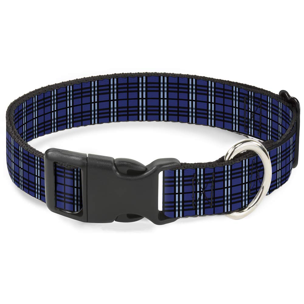 Collier plaid bleu marine idéal pour les promenades quotidiennes en ville