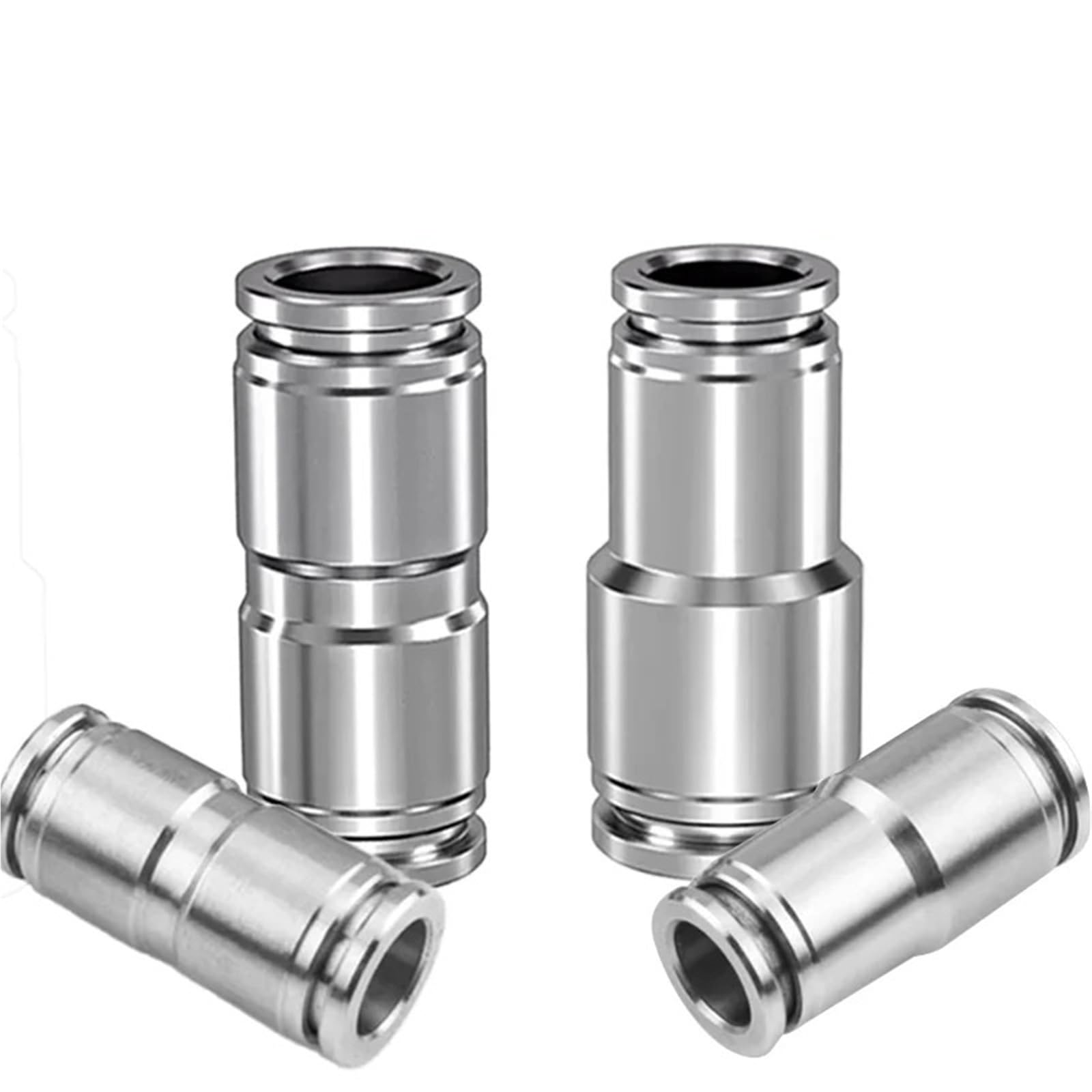 Conector neumático PU-8 de acero inoxidable contra roturas en tubos