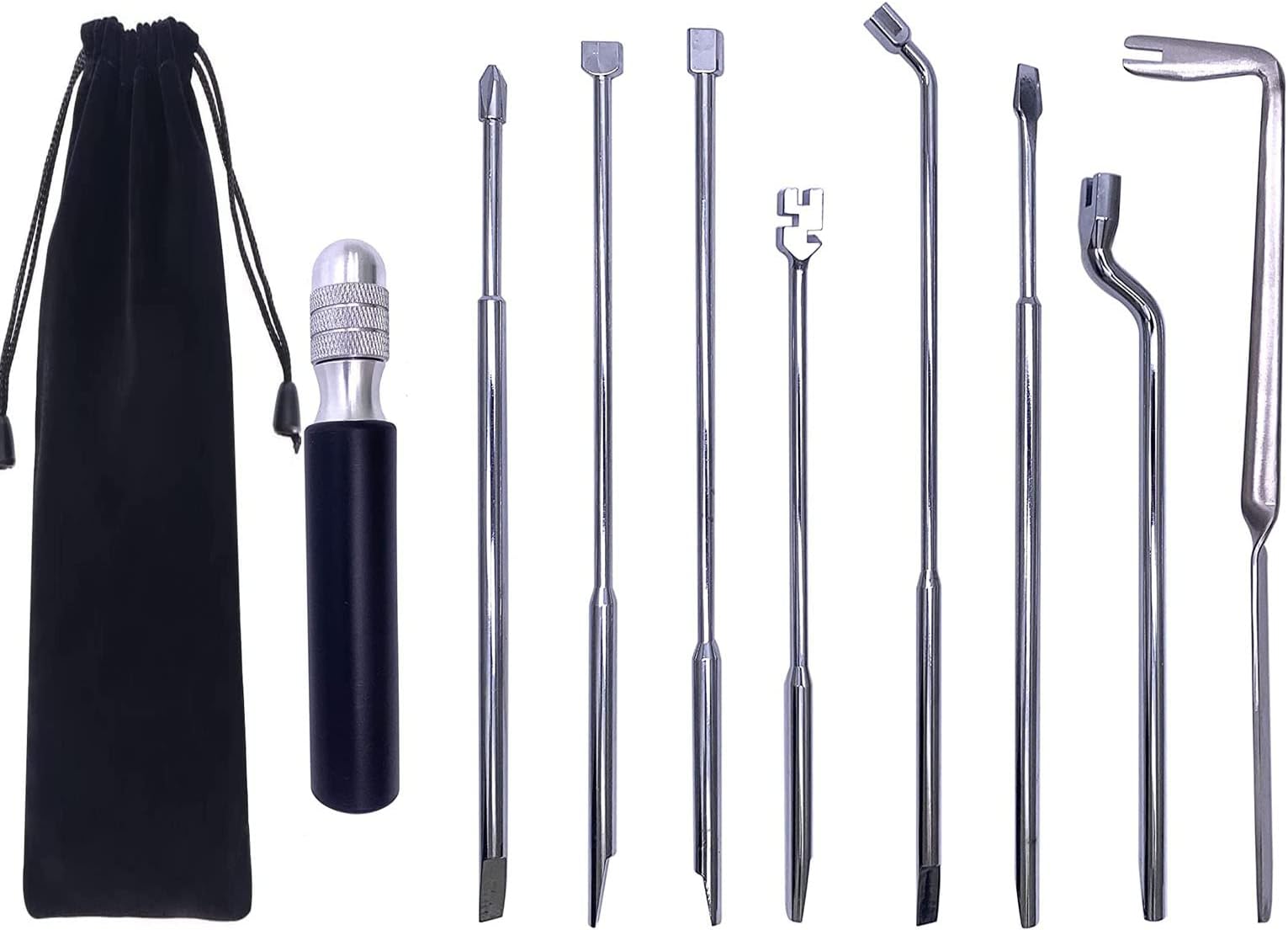 Piano Repair Tool Kit Regulating Tools Including Regulating Screwdriver Capstan Screw Wrench Set with 6" Combination Tool Handle for DIY Repair Maintain Piano Tools (9pcs)