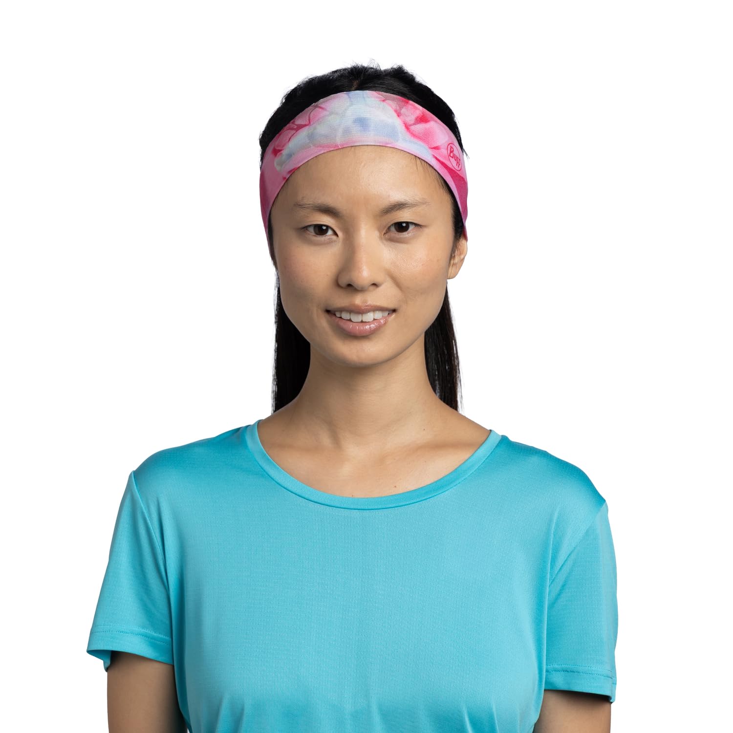 BUFF Opaska Coolnet UV Slim Wygodna, Ochrona Upf50, Sport, Elastyczna, Materiał z Recyklingu, Jakość, Wąska, Reguluje Temperaturę One Size Różowy