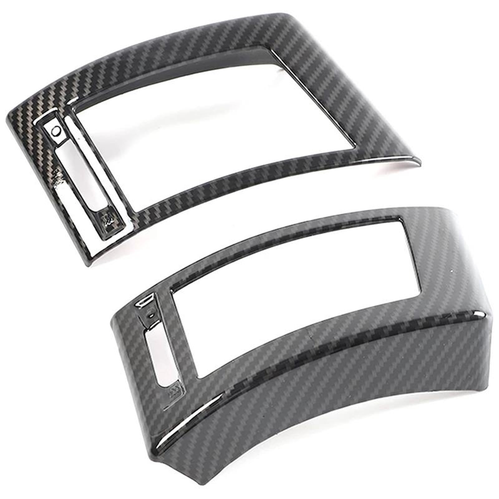 for Jaguar for F-Type 2013-2024 ABS Matte Black Car Center Console Side Air Outlet Frame Decorative Cover Sticker(ABS Carbon Fiber)
