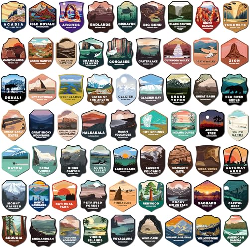 Imanes decorativos USA National Parks 63 piezas