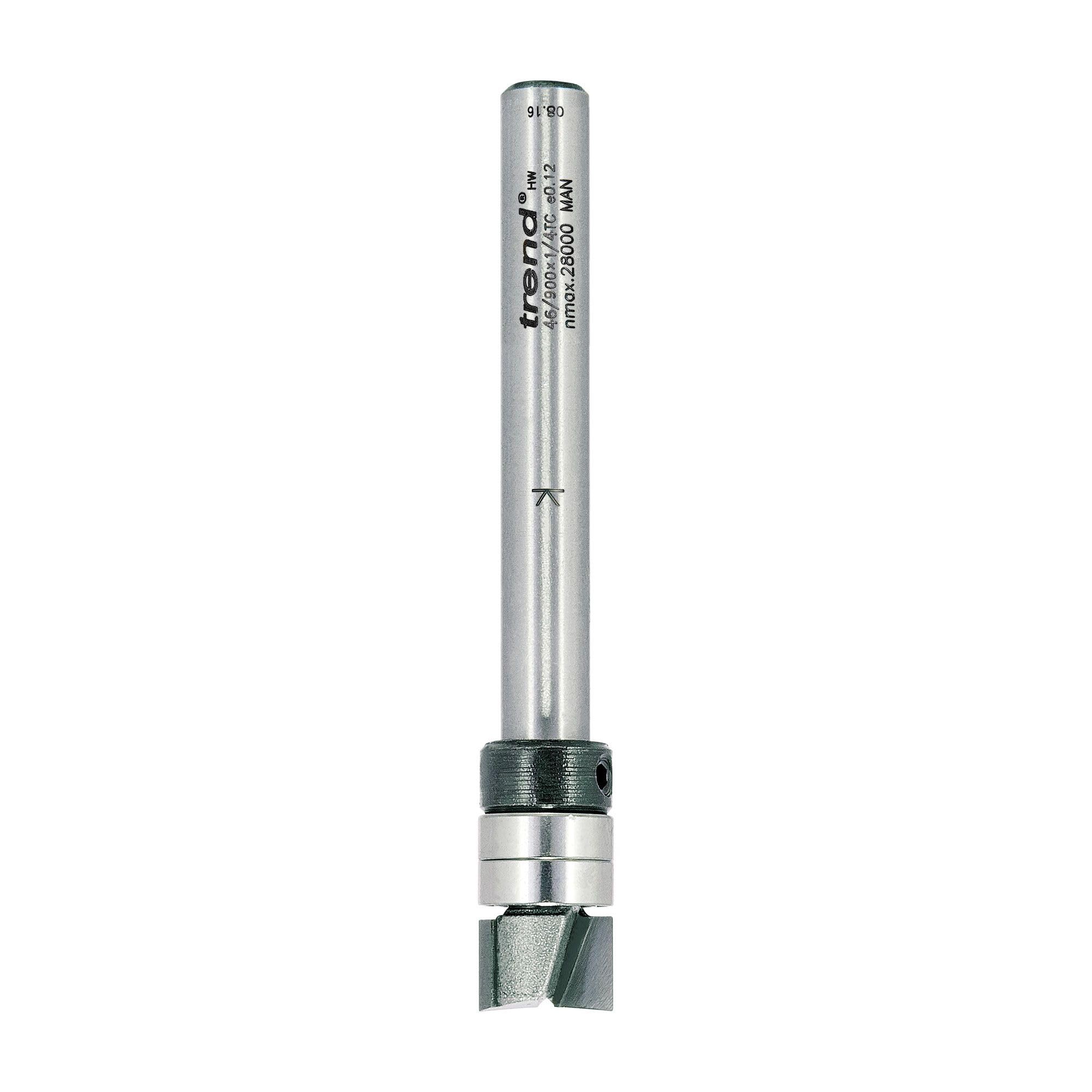 Trend Profesjonalny prowadzony profilator , średnica 9,5 mm x cięcie 6,35 mm, trzpień 1/4 cala, podwójne łożyska, węglik spiekany, 46/900X1/4TC