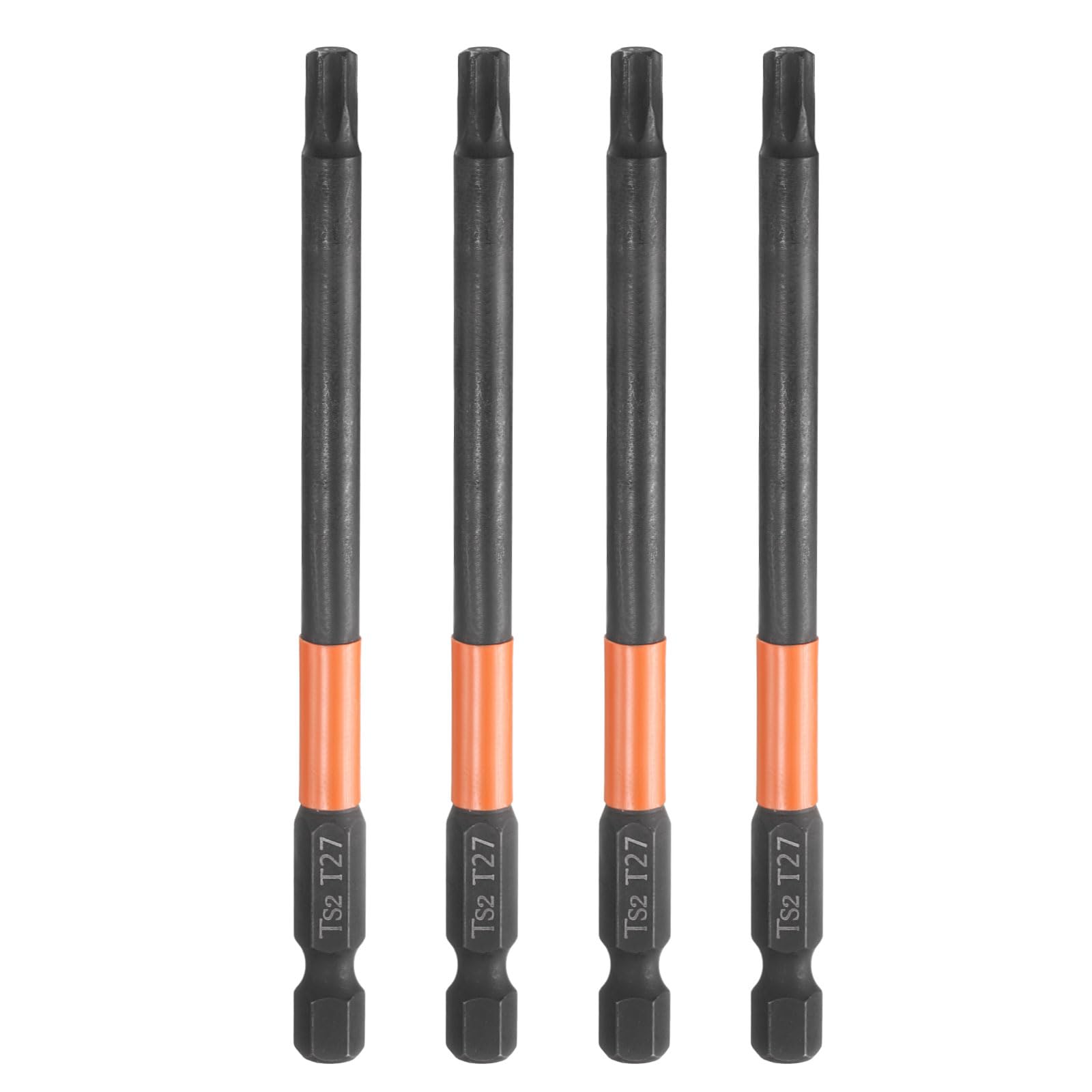 sourcing map 4pcs T27 Torx Head Screwdriver Bit 100mm Long 1/4" Hex Shank