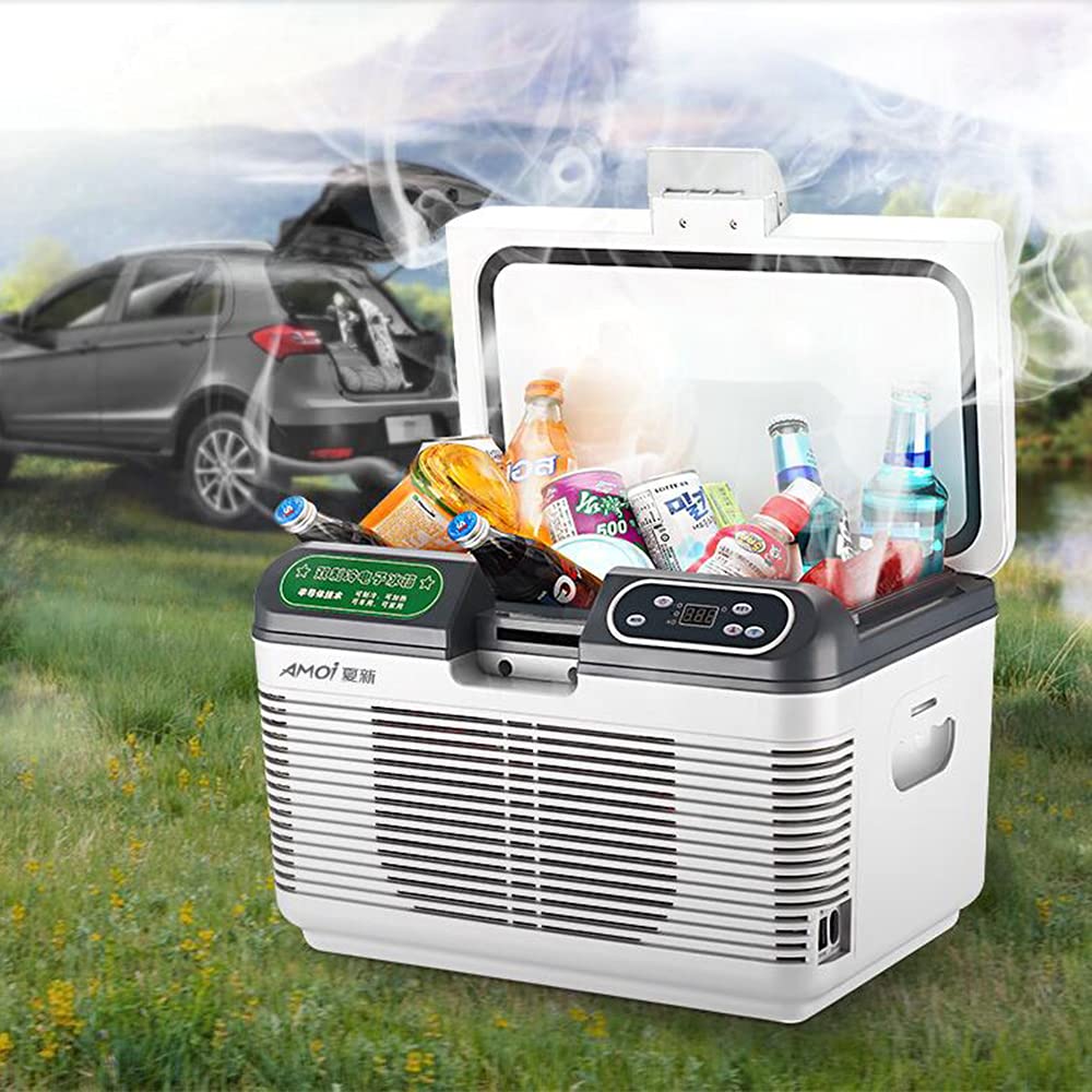 XIAOLIN Lodówka Samochodowa Przenośna 12/24 V / 220v 12 Lith Mini Lodówka Zamrażarka Car Lodówka Ogrzewanie I Chłodzenie, Elektryczne Chłodnica Box Do Camping, Campervan, Pojazd, Truck, Rv, łódź, Podr