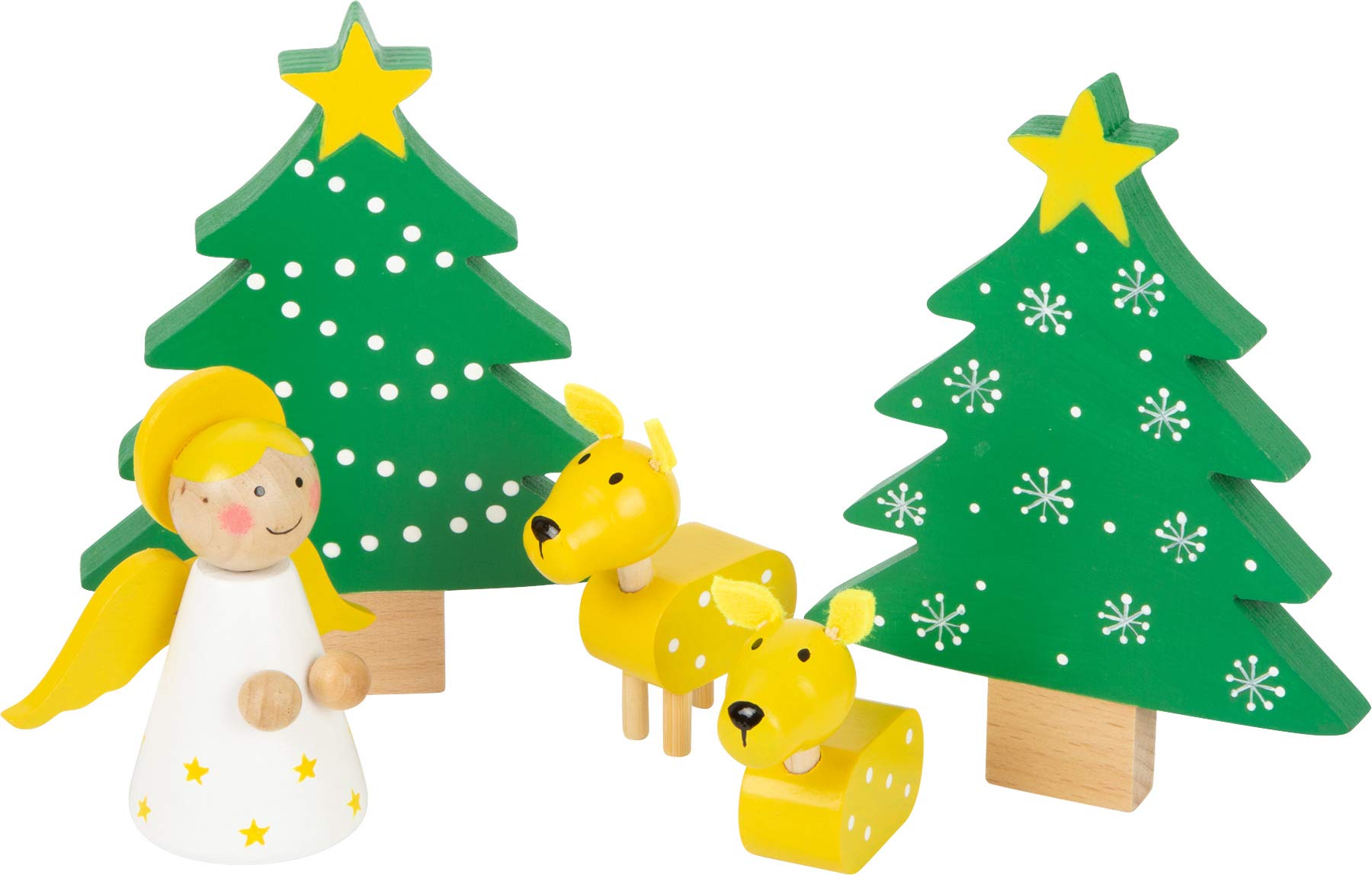 small foot Spielset Waldweihnacht der Tiere aus Holz, mit weihnachtlichen Spielfiguren, für Kinder ab 3 Jahren, 11749