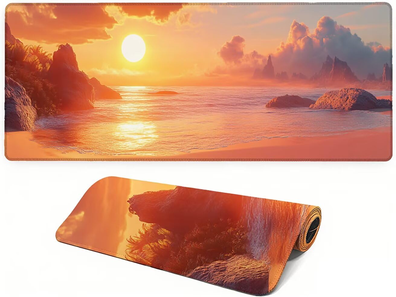 Genérico Lpfieonn Atardecer Gaming Alfombrilla Ratón 160x80cm PF-2429