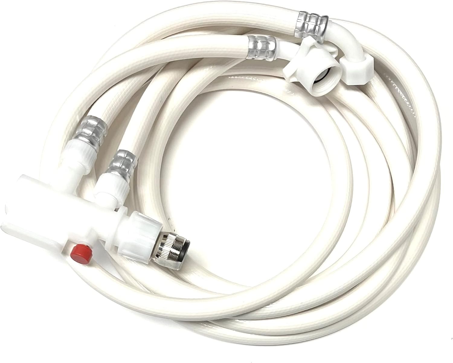 Shark Industrial 8 FT Countertop Dishwasher Fill and Drain Hose Kit with faucet adapter for all major brands (8) 8 Feet