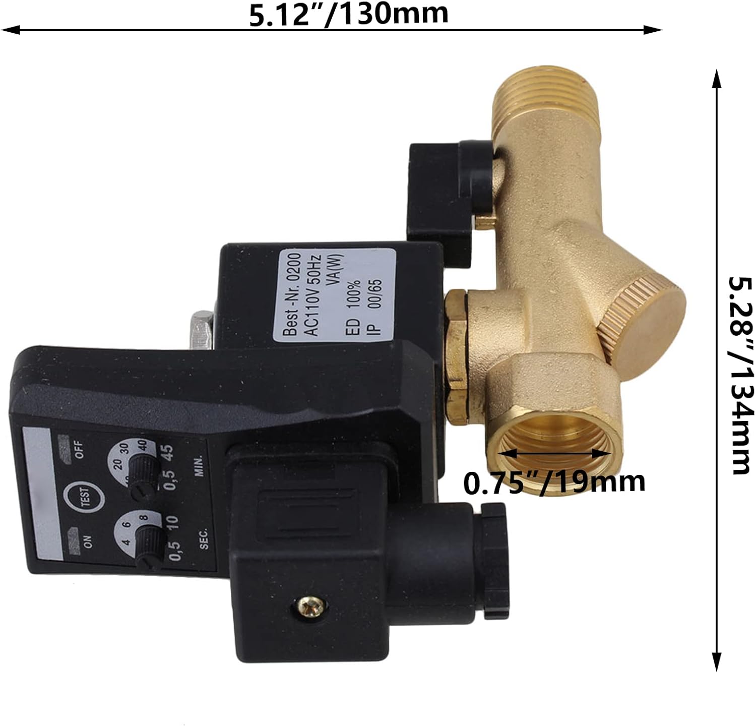 CNBTR 1/2" AC110V AutomaticTimed Water Trank Electronic Air Compressed Drain Valve for Air Compressors
