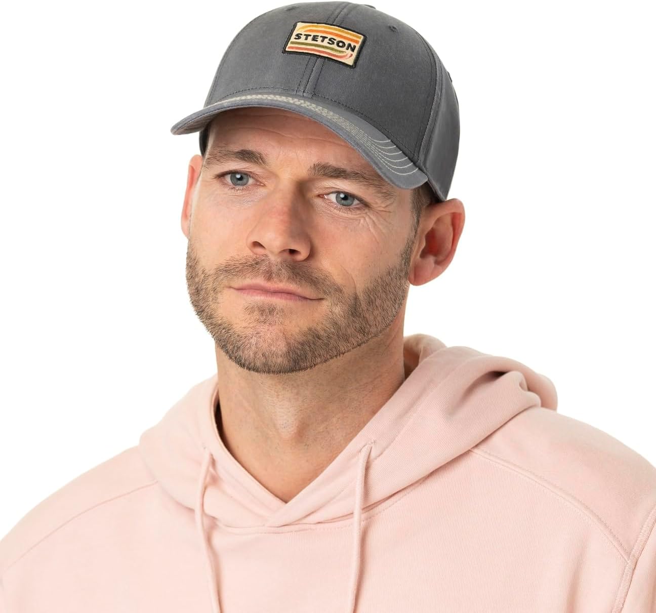Stetson Lenloy Cotton Baseball Cap Strapback 100% Cotton UV Protection 40+ Curved Brim Adjustable Men Summer Winter