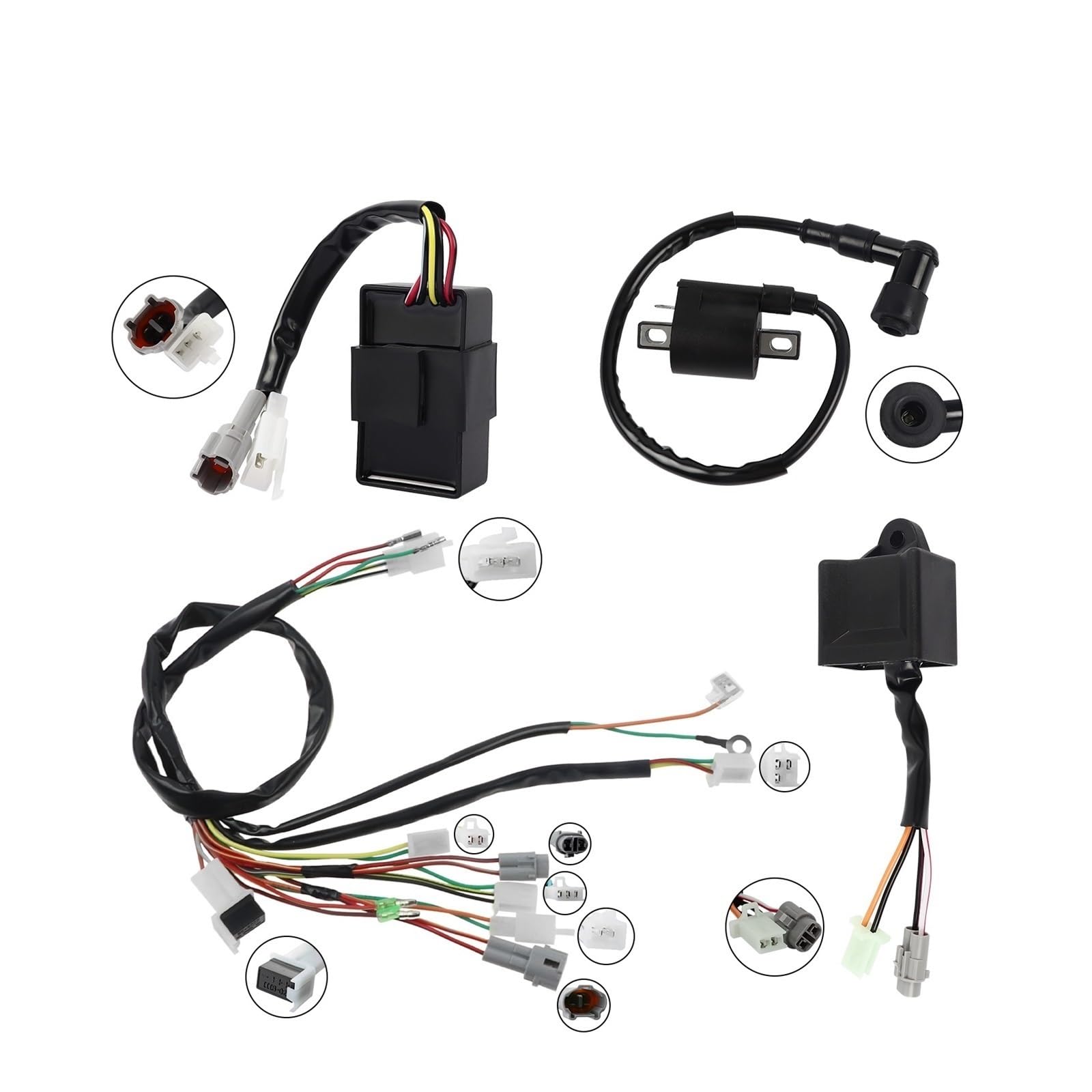 Kit de unidad CDI arnés cables chispa bobina encendido para PW50 PW PY