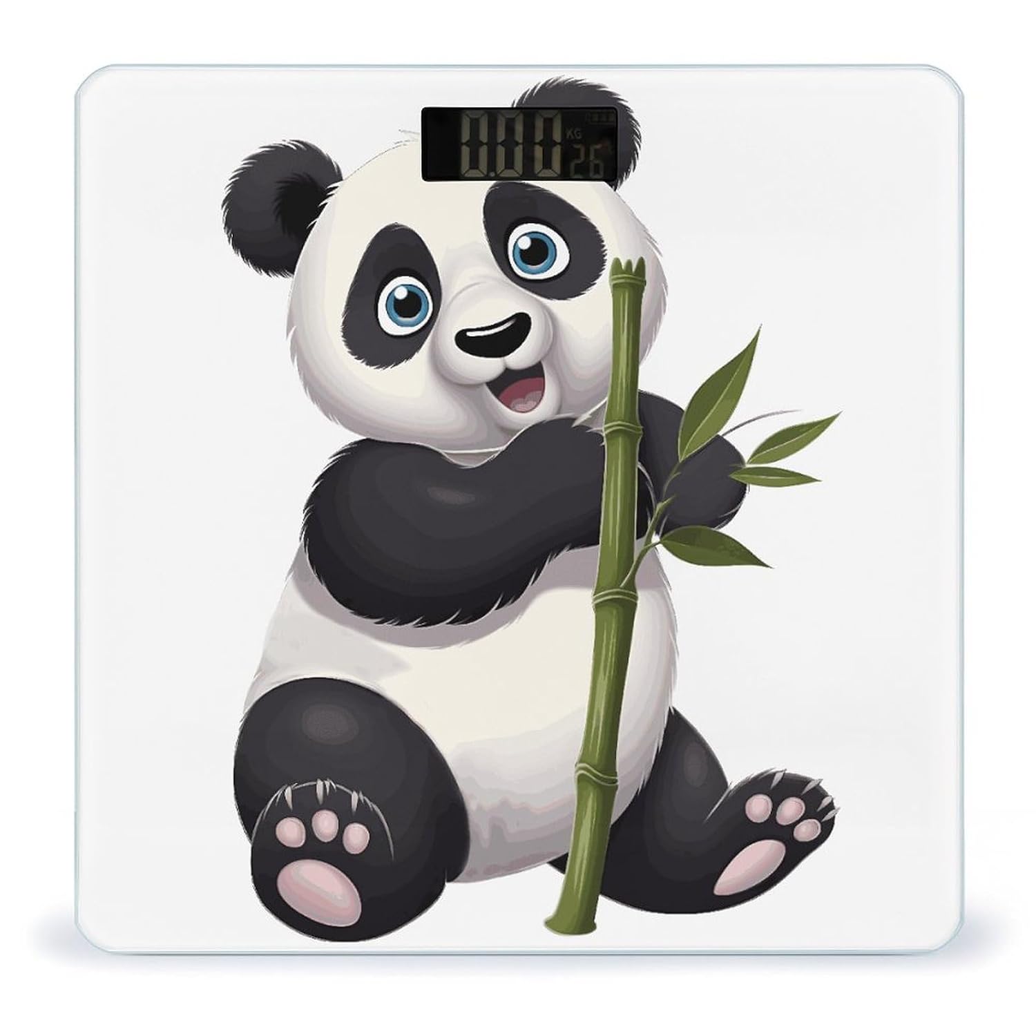 Naughty Panda Weight Scale Digital Electronic Scales Bathroom Scale, Larg LCD Backlight Display, High Precisio Measurements,Tempered Glass