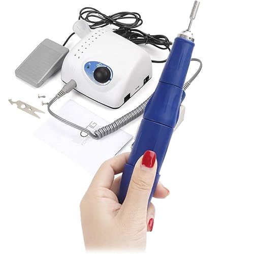 Taladro de uñas profesional Máquina de taladro de uñas con ajuste de velocidad variable hasta 35,000 RPM, 210 manicura pedicura pulidora y lijadora