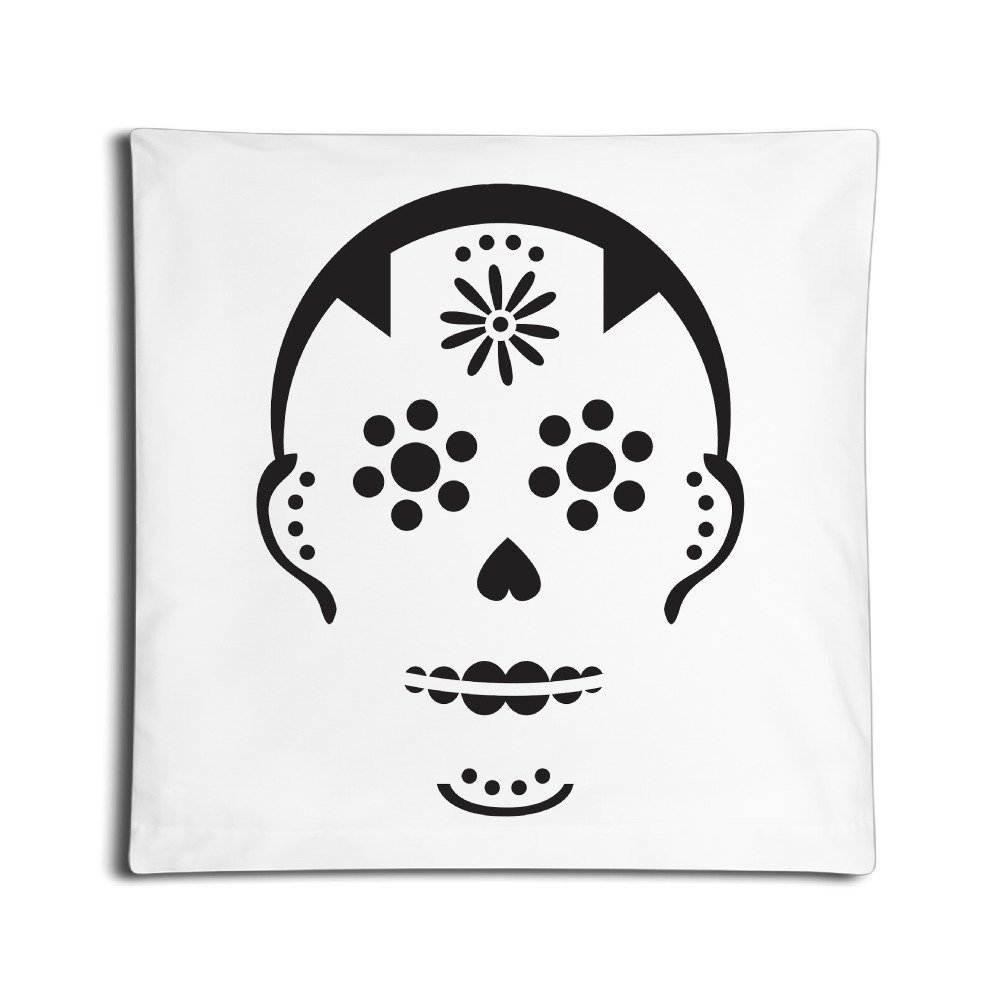 KF26 Decorative Template Sugar Skul Throw Pillow Covers One Side 4545 CMS Square