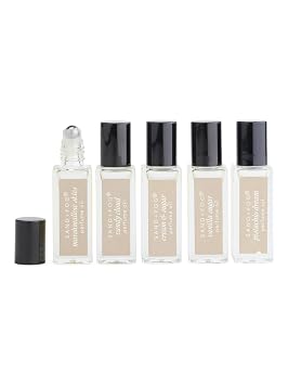 Sand + Fog Roll-On Perfume Oil Set, 5 Scents Marshmallow Skies, Candy Cloud, Cream & Sugar, Vanilla Sugar, Pistachio Dream .33oz Each