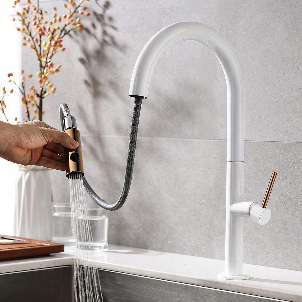 Fregadero de cocina renovado con grifo monomando de agua fría y caliente