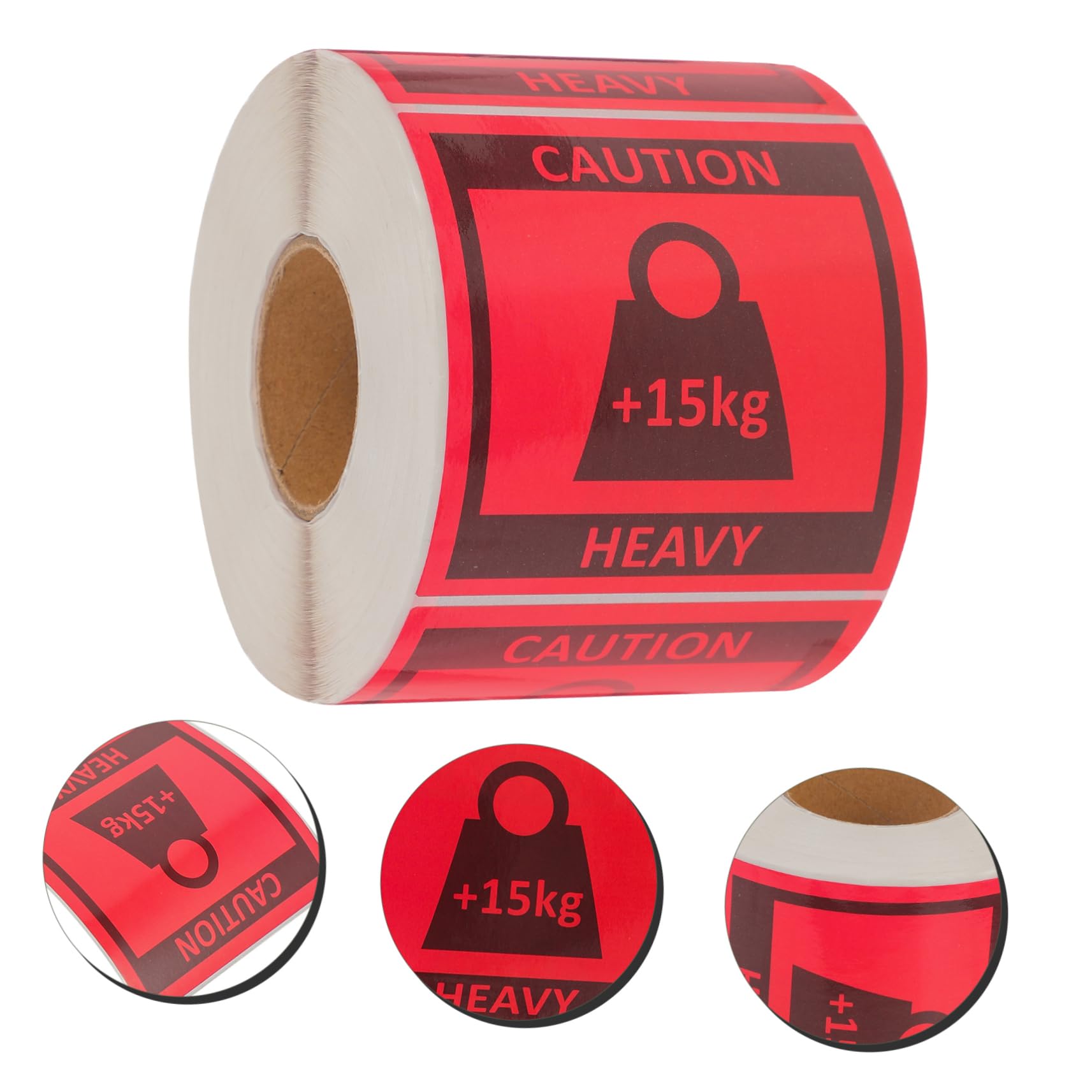 PRETYZOOM 2 Rollos pegatina con sobrepeso embalaje para envíos embalaje de transporte Moviente pesado pegatinas El equipo levanta la etiqueta del paquete pesado. pegatinas para moverse rojo