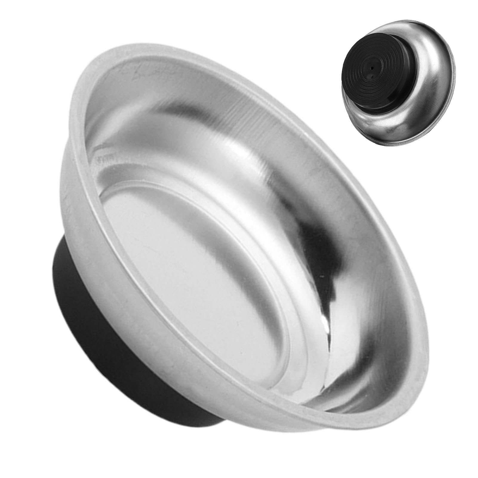 Screw Tray - Stainless Steel Screw Bowl Parts Holder Parts Tray | Magnetic Dish Screw Bowl Parts Holder Parts Tray | Portable Magnetic Bolt Holder Tray | Magnet Parts Tools Bowl for Repair Stations