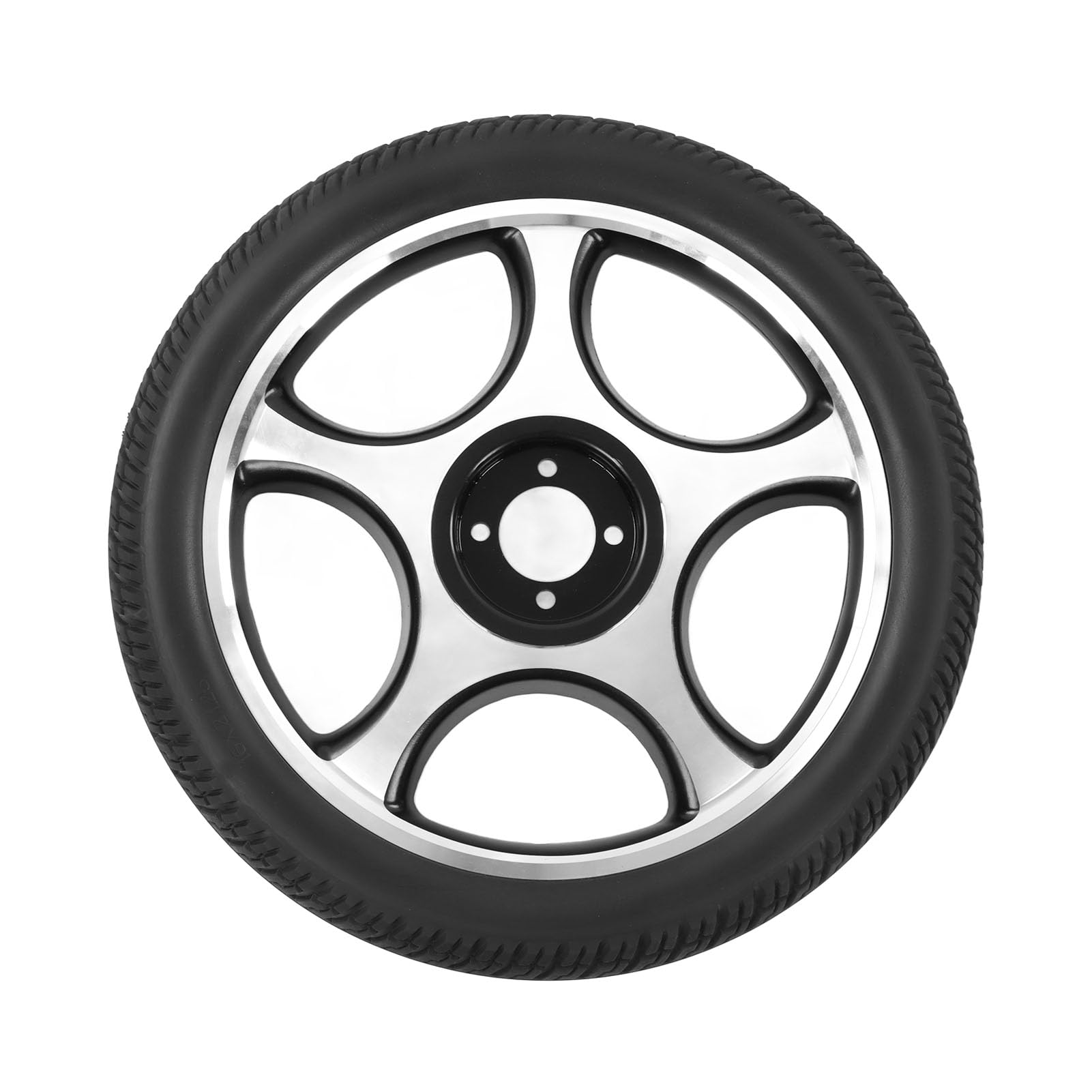 Elektryczne koło wózka inwalidzkiego 4 okrągłe otwory aluminium aluminium Hub Anti Slip Wózek Wózek wózków inwalidzkich do wózków elektrycznych i wózków Trwałość gumy