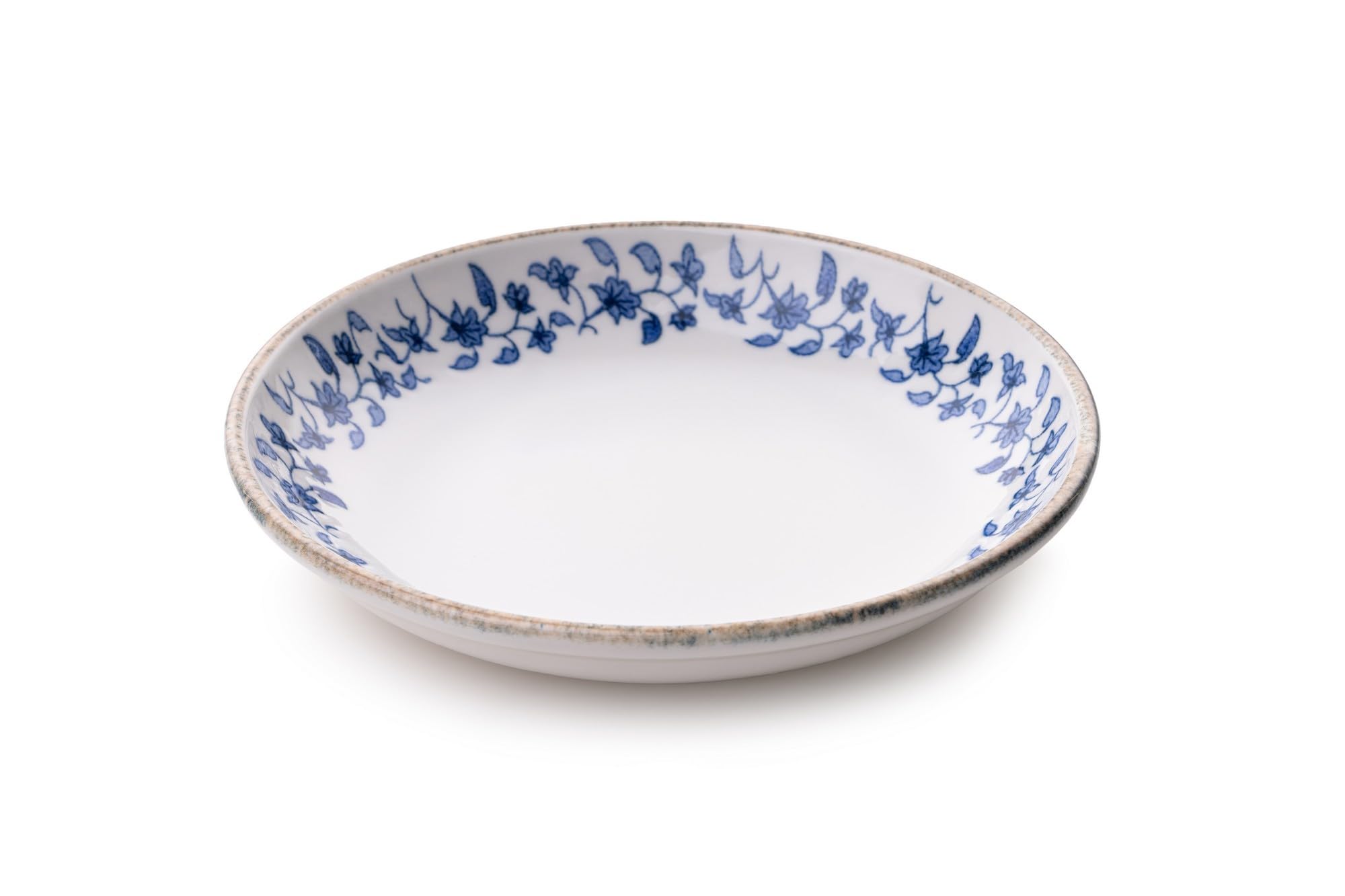 Elegancki 18-częściowy zestaw obiadowy, 100% porcelana, niebieska i biała, w zestawie 6 talerzy serwisowych (25 cm), 6 talerzy (21 cm), 6 miseczek (400 ml), idealny na posiłki i rozrywki