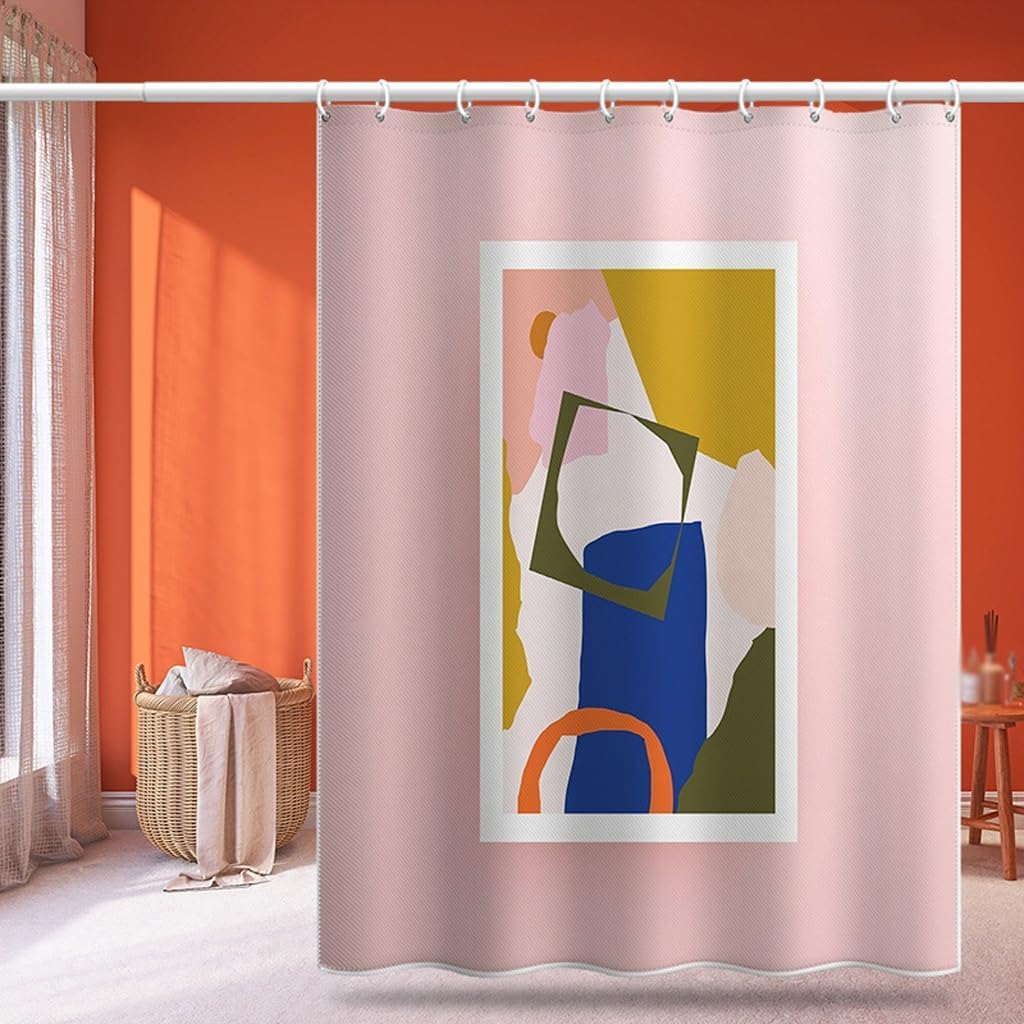 Shower Liner Shower Curtain Shower Curtain Bathroom Bath Polyester Shower Curtain Bathroom Partition Curtain Door Curtain Hotel Toilet Curtain Suitable for Bathroom (Size : W150xH180cm) ()