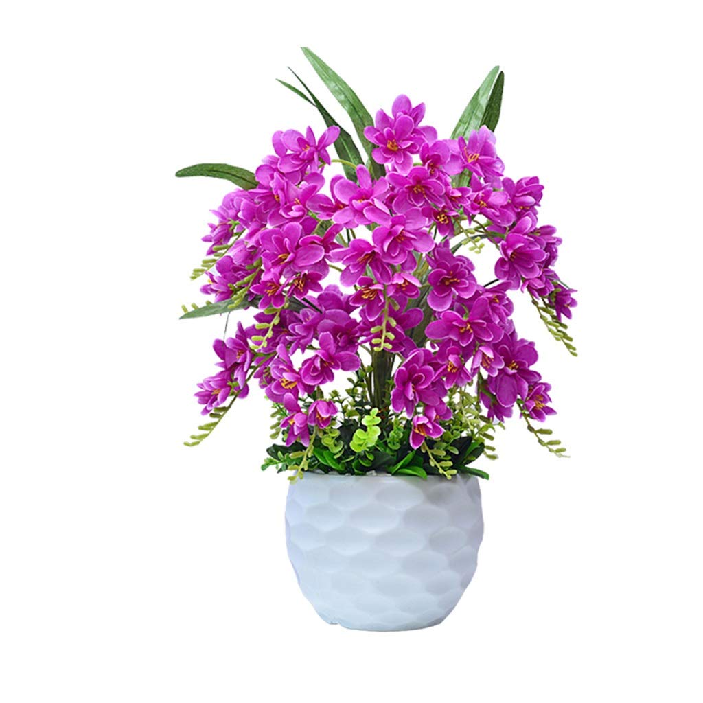 Fleurs en pot synthétiques pour table de salon et décoration de maison