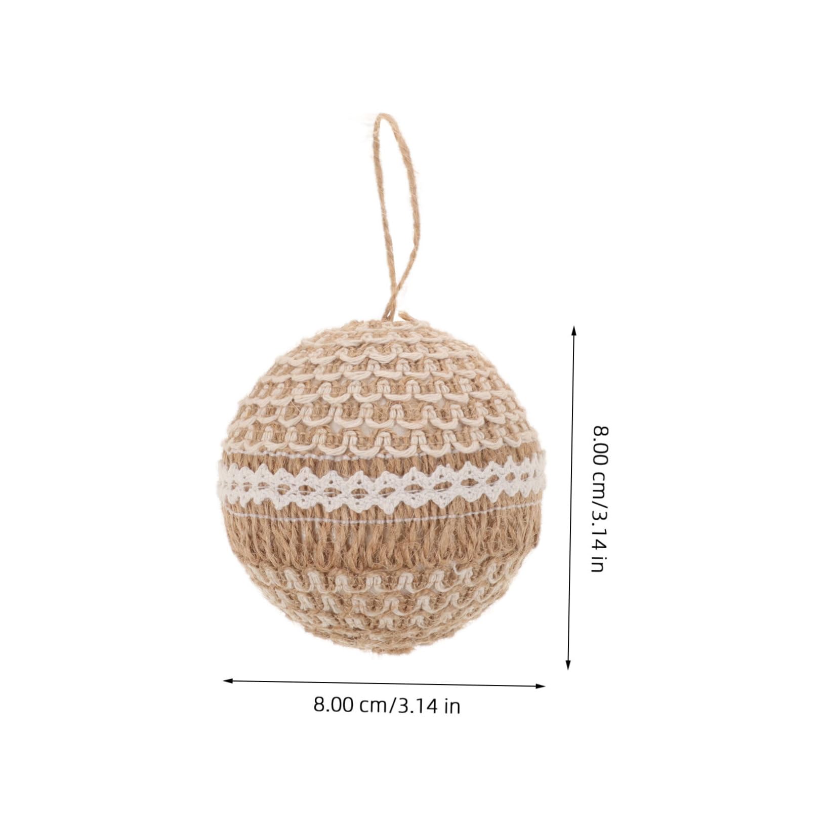 ARTIBETTER Bolas Cuerda De Yute De Adornos Colgantes Decoración De Árbol De Accesorios Y Celebraciones Navideñas 3 Piezas X 4