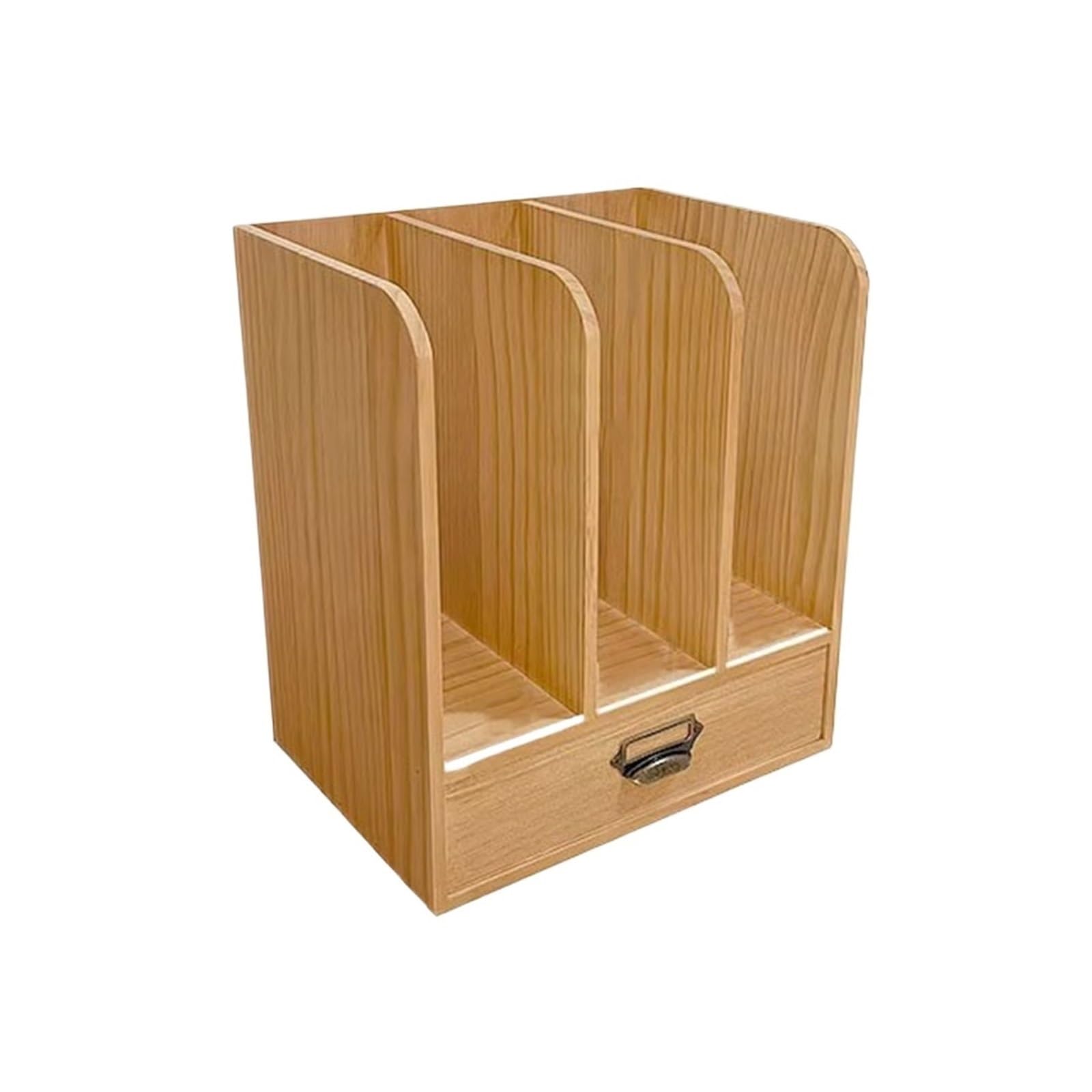 Cenz-888 Portable Bookshelf Chinese Retro Storage Rack Wooden Bookshelf with Drawer for Home Office Storage Rack