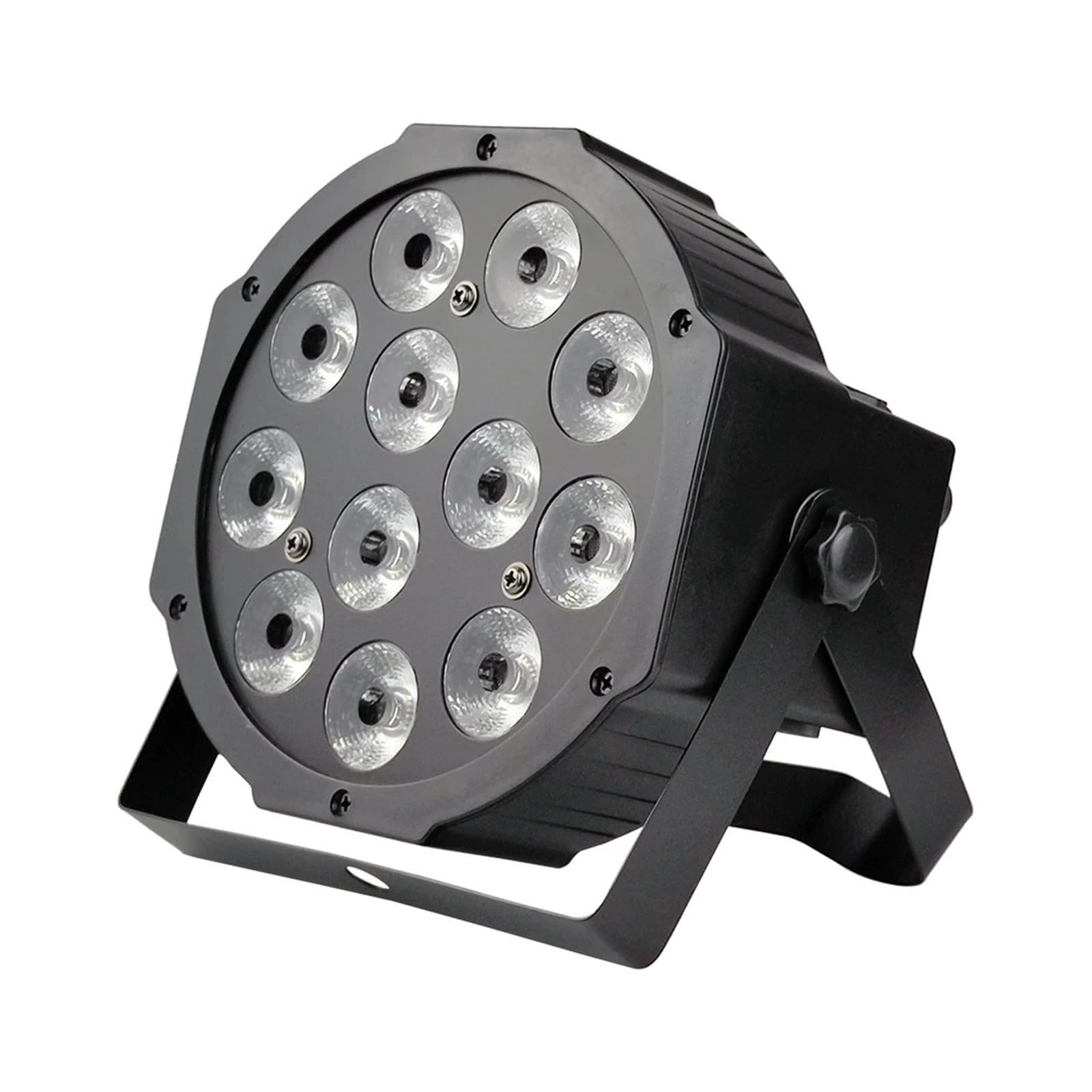 Lumière d'étape de LED, Projecteur LED Par 12x18w 6 en 1 RGBWA + UV 6 en 1 Projecteur LED plat Par DMX512 Projecteur LED teinté professionnel for scène(6in1)