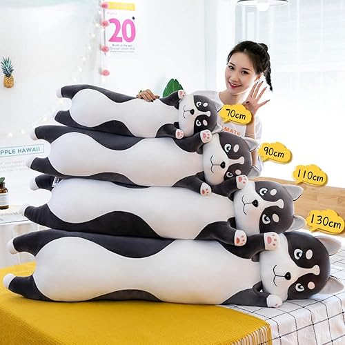 Miniatura 5 de Almohada larga de felpa Husky para niños, almohada de peluche para niños, perro husky, regalo para niñas, niños y novia (27.5 pulgadas)