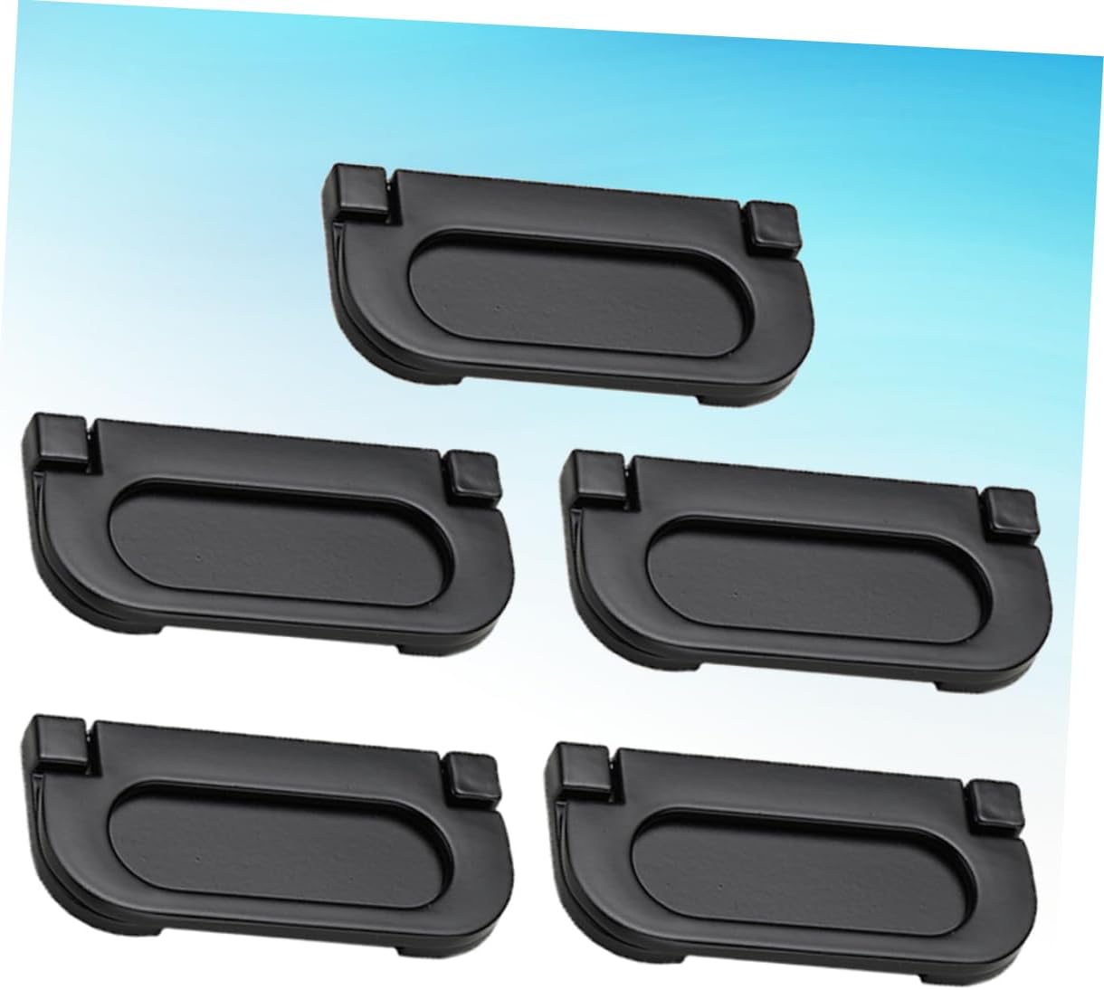 ARTIBETTER Modern Black Cabinet Handle Pulls for Cabinet Wardrobe 5pcs