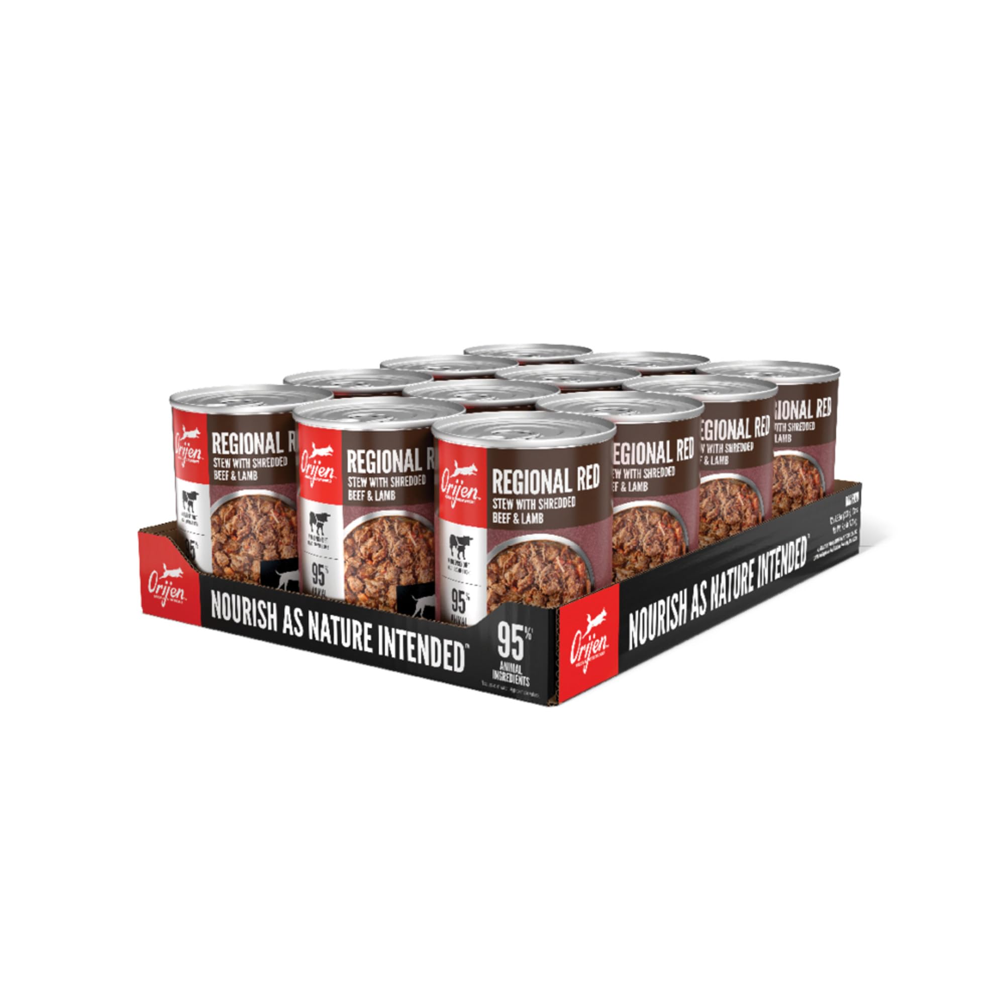 ORIJEN Real Meat Shreds, Grain-Free, Regional Stew, Premium Wet Dog Food