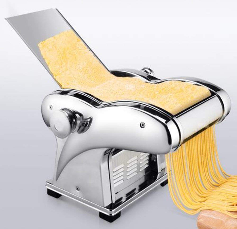 Fabricante de pasta,4 fideos Knife220V máquina de prensa de fideos eléctricos espaguetis Pasta Maker Roller fideos percha,6 velocidad ajustable ajuste de espesor