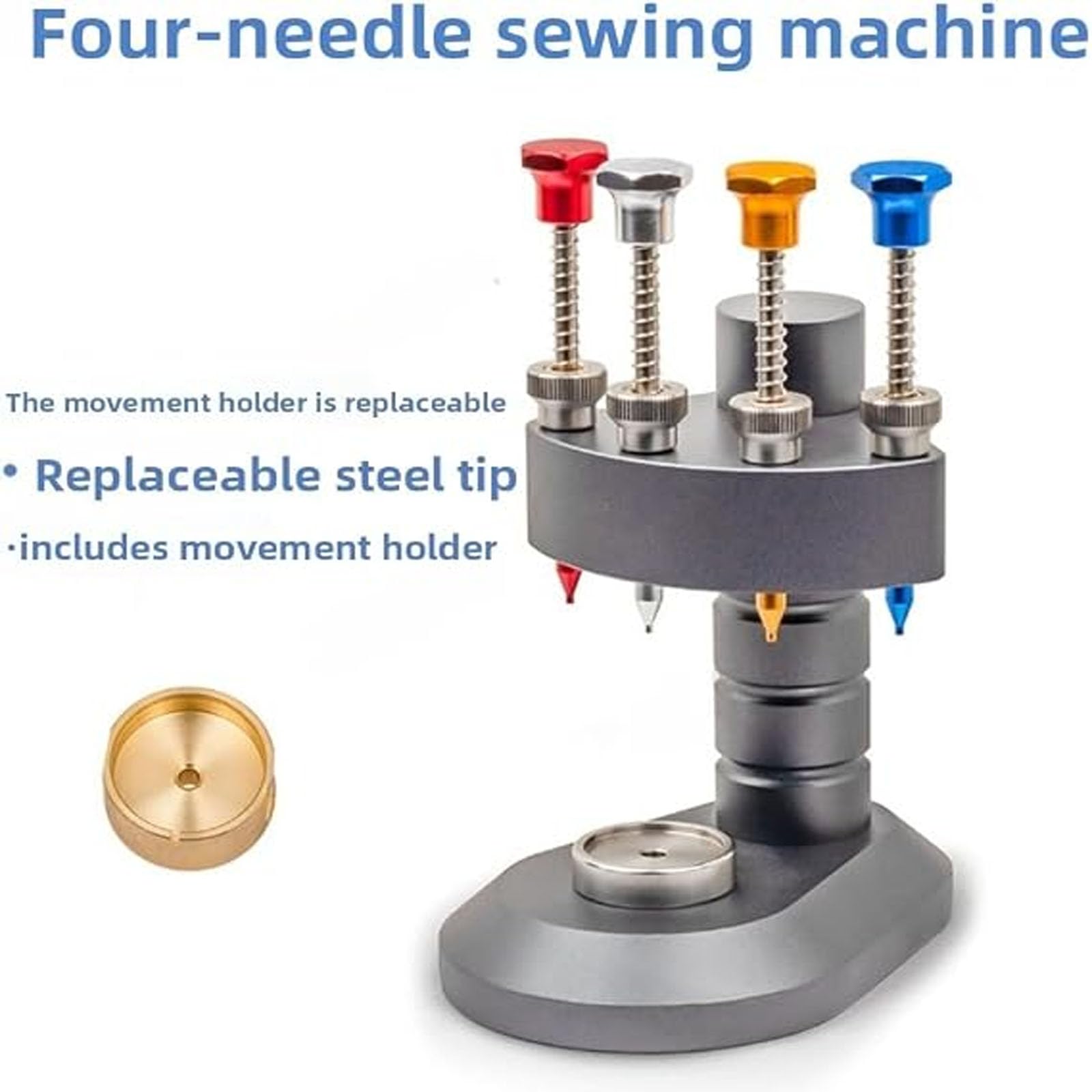 Prensa Industrial Para Máquinas, Herramienta Profesional Para Prensar Relojes Con Base Metálica Y Columna De Acero, Con Cabezal Y Soporte De Latón, Kit De Reparación De Precisión Para Relojeros