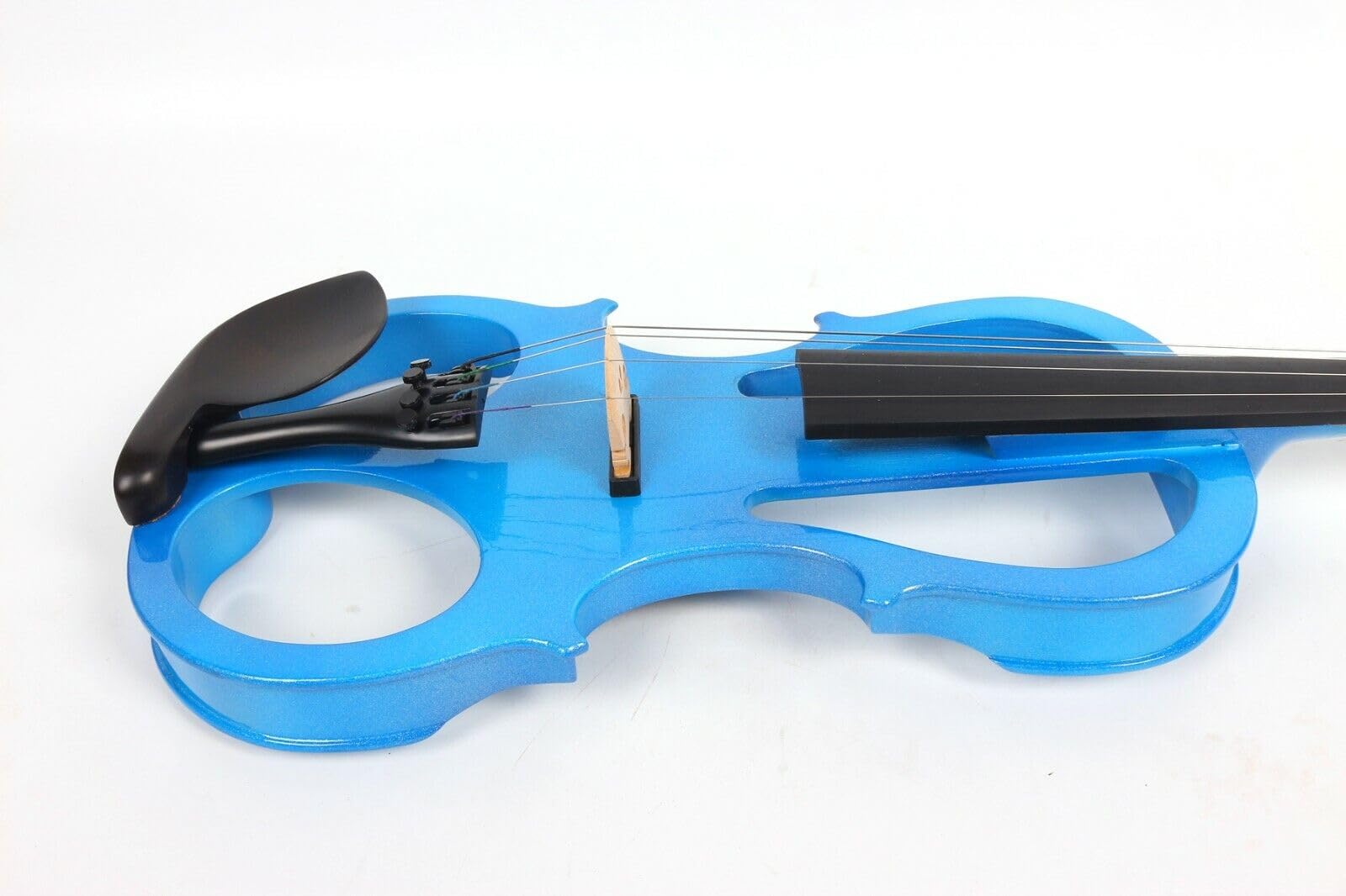 Violino Elettrico di Dimensioni Standard, Corpo in Legno massello, Accessori in Ebano, Kit per Violino Elettrico Silenzioso con Custodia, Archetto, Cavo per Principianti, Studenti e Adulti i