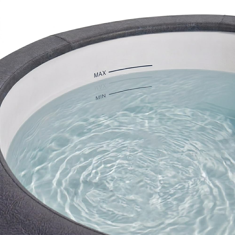 Okrągły basen z hydromasażem OASI 4 + 2 miejsca | Spa ogrodowa z modułową konstrukcją, systemem filtracji, ogrzewaniem i pokrywą i akcesoriami